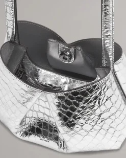 Bloom Small Embossed Metallic Leather Crossbody Bag