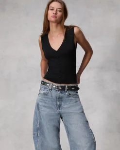 Charlie Ankle Barrel-Leg Jean