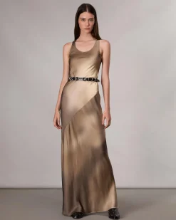 Daisy Satin Maxi Dress