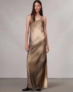 Daisy Satin Maxi Dress