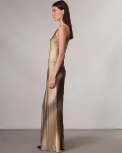 Daisy Satin Maxi Dress