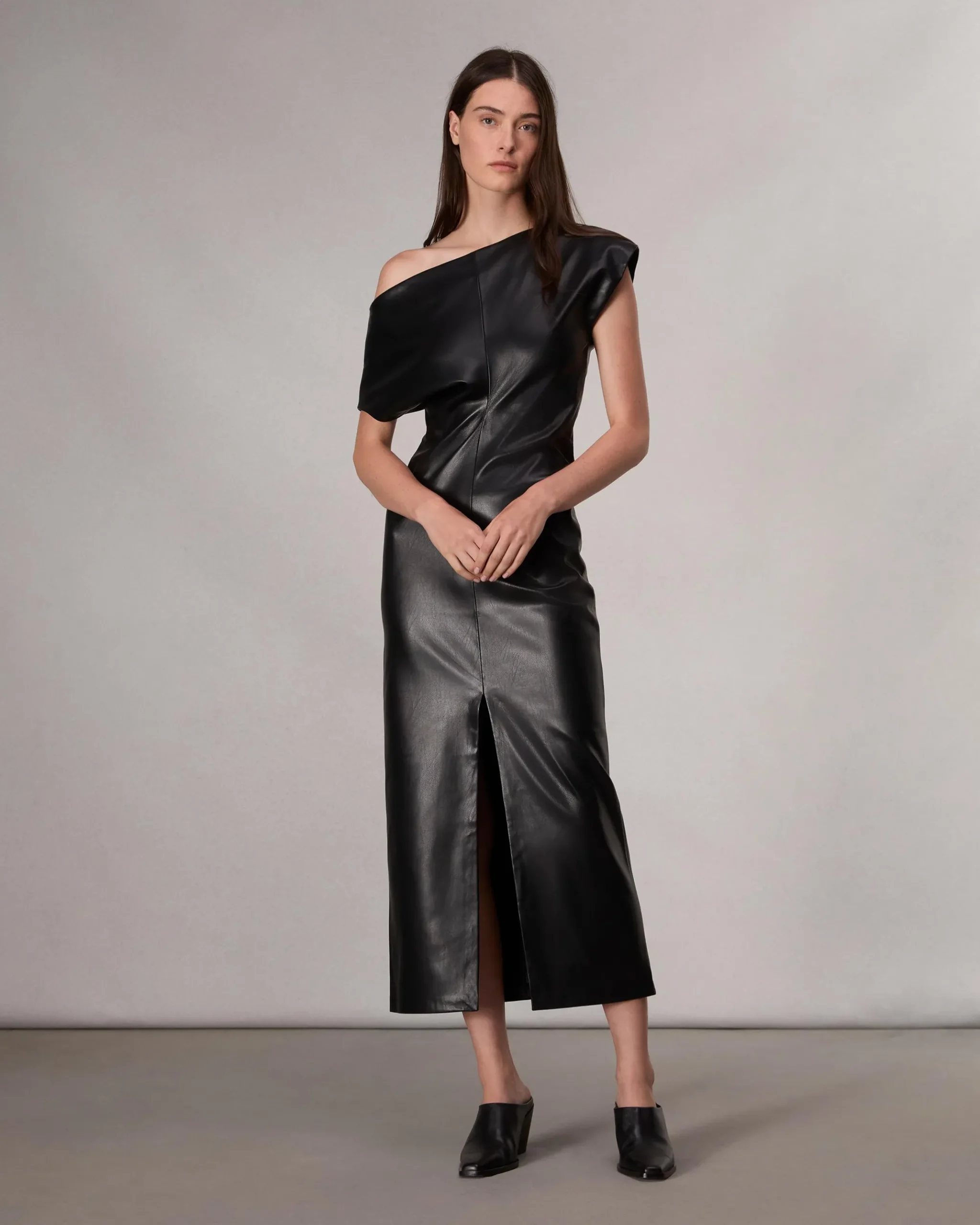 Eleanor Faux Leather Dress