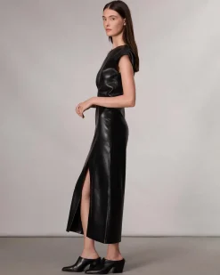 Eleanor Faux Leather Dress