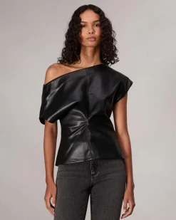 Eleanor Faux Leather Top
