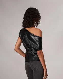 Eleanor Faux Leather Top