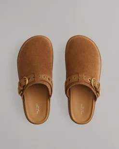 Geo Suede Platform Mules