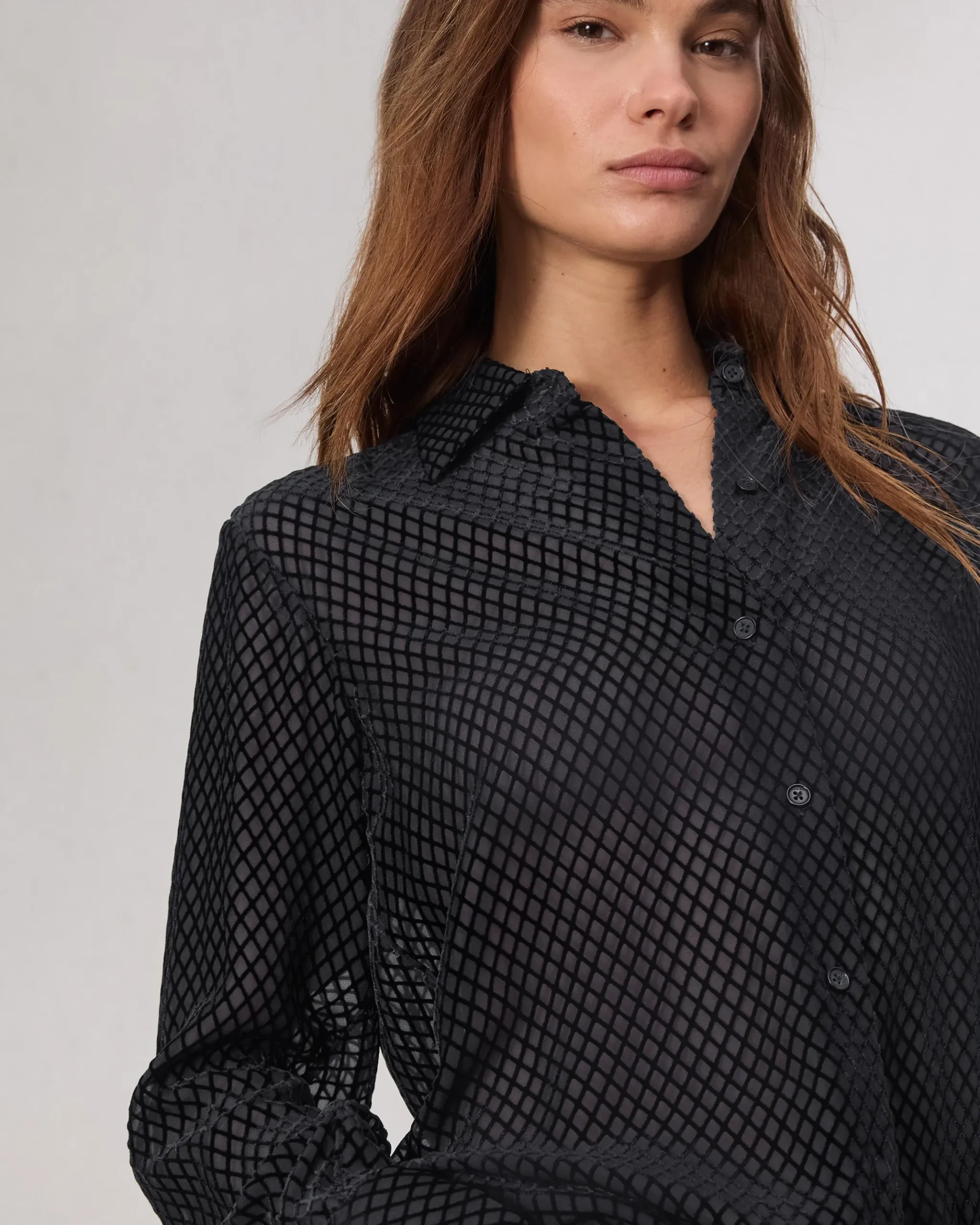 Lila Patterned Shirt