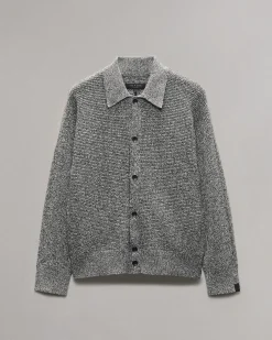 Marled Cotton-Blend Cardigan