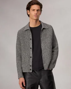 Marled Cotton-Blend Cardigan