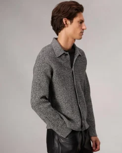 Marled Cotton-Blend Cardigan