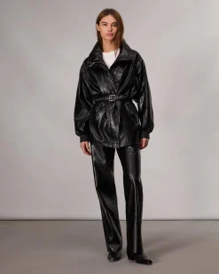 Monica Faux Leather Jacket