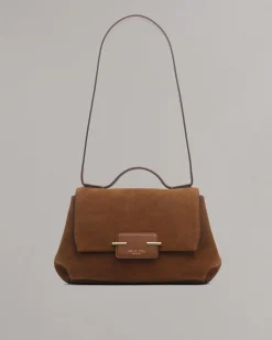 Realm Italian Suede Top Handle Bag