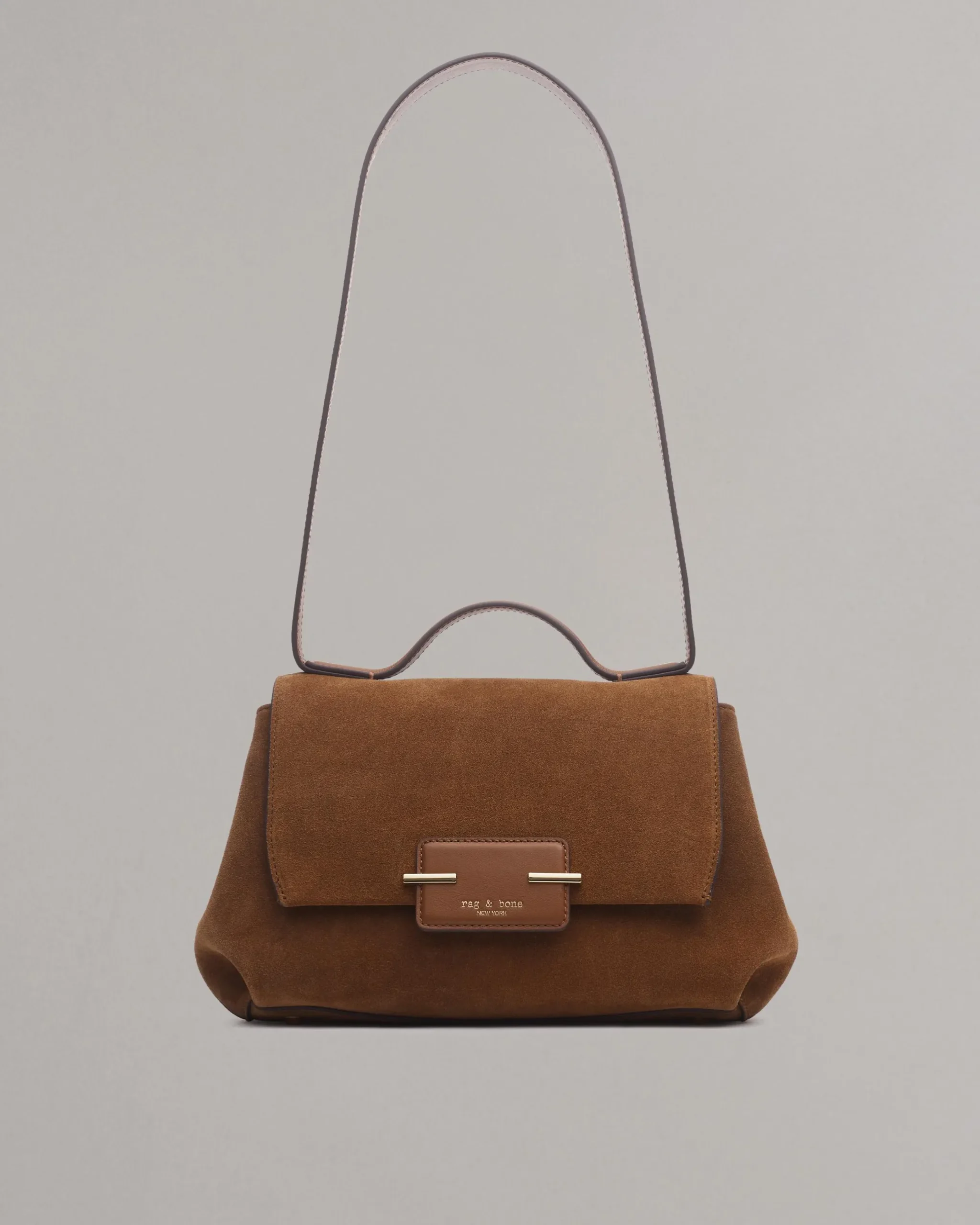 Realm Italian Suede Top Handle Bag