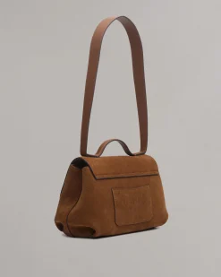 Realm Italian Suede Top Handle Bag