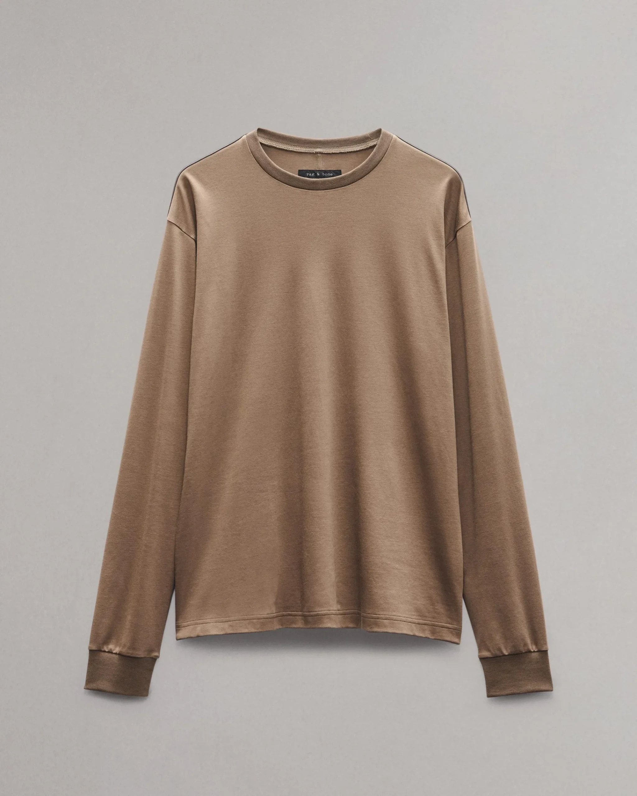 Relaxed Fit Contrast-Trim Cotton Tee