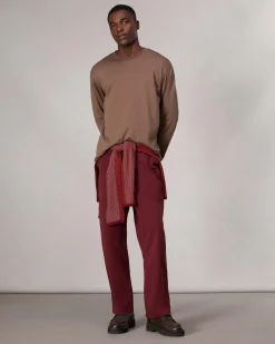 Relaxed Fit Contrast-Trim Cotton Tee