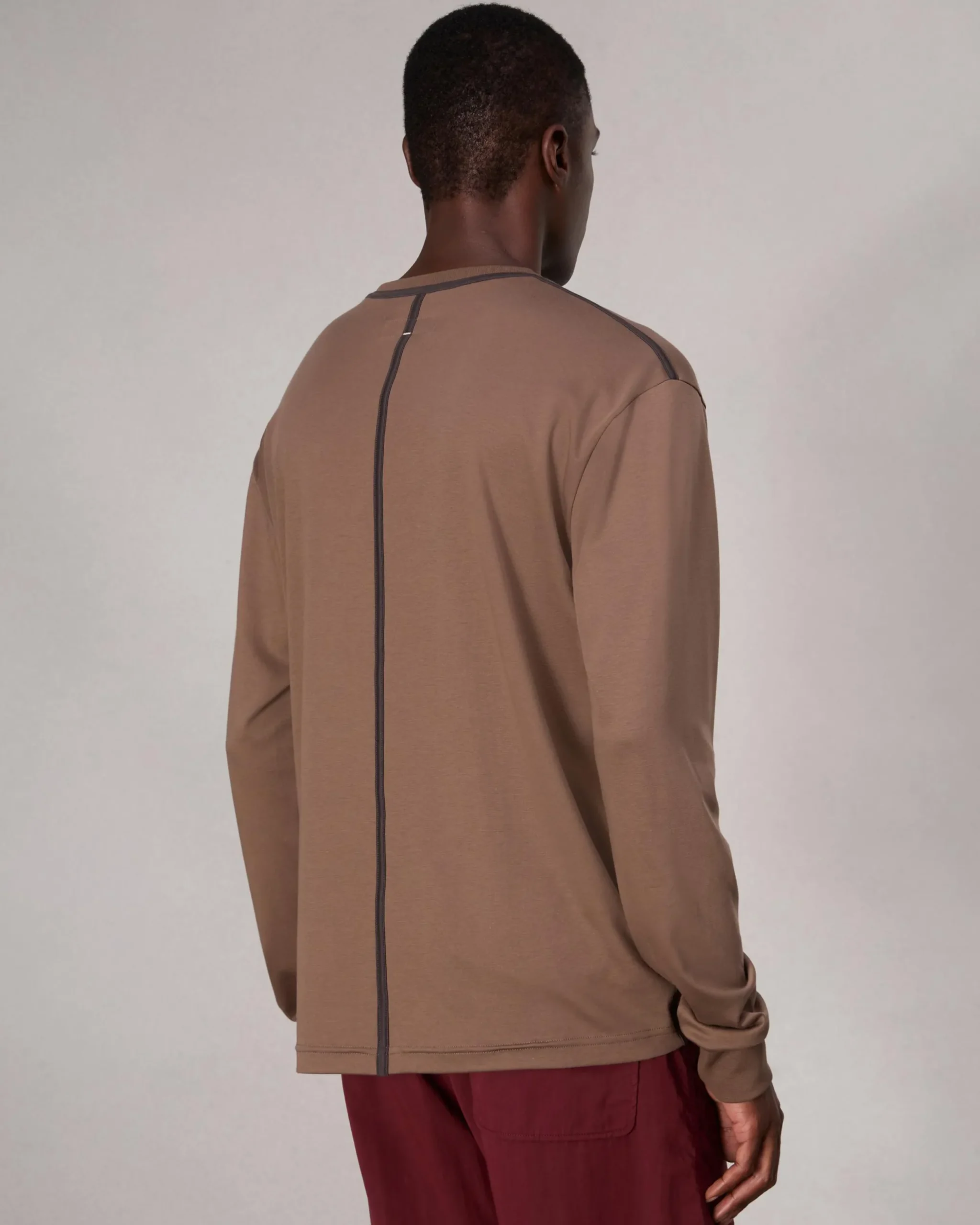 Relaxed Fit Contrast-Trim Cotton Tee