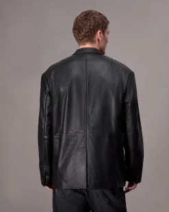 Shift Leather Blazer